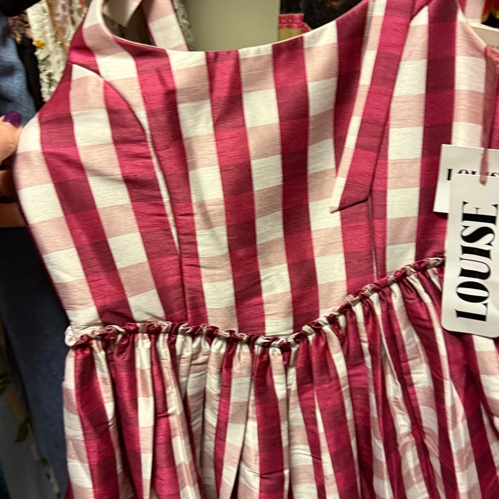 Louise New York Marie Tie-Strap Corset Taffeta Maxi Dress sz S NWT - Picture 10 of 10